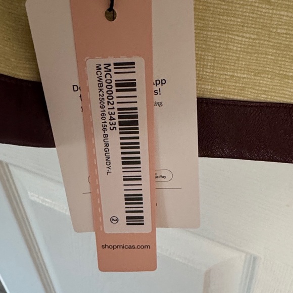 High-Waist Faux Leather Pencil Skirt in Burgundy - Picture 5 of 5